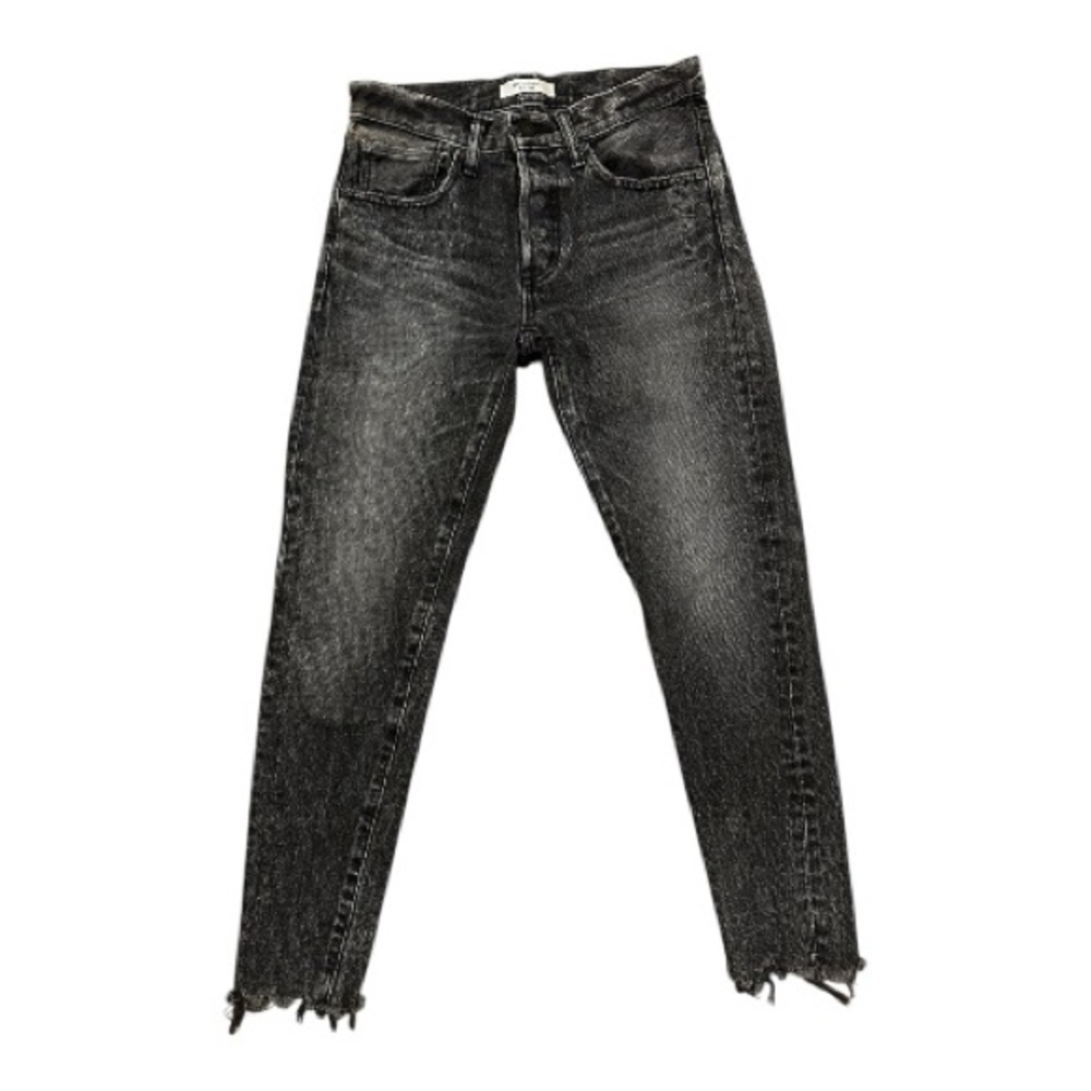 Moussy Black Distressed Ankle Jeans